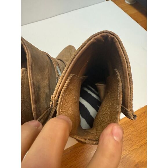 Free People Mason Distressed Suede Buckle Boots Sz. 39 (US 8.5) - Picture 7 of 10